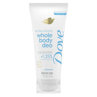 Dove Whole Body Deo Invisible Cream Deodorant Odor Control, 2.5 Oz