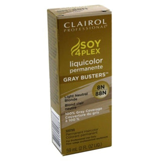 Clairol Professional Soy4plex 8N/88N Light Neutral Blonde Liquicolor Permanent Hair Color, 2 Oz