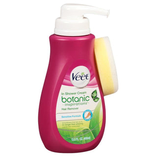 Veet Botanic Inspirations Legs & Body Hair Remover In Shower Cream, 13.5 Fl Oz
