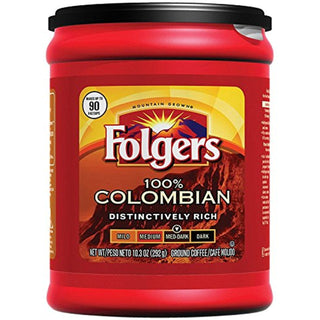 Folgers Colombian Ground Coffee, Medium Dark Roast, 10.3 Ounce