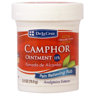 De La Cruz Camphor Ointment Pain Relieving Rub, 2.5 Oz