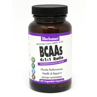 Bluebonnet Nutrition, BCAAs 4:1:1 Ratio, 120 Vegetable Capsules