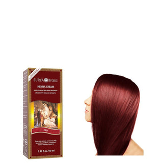 Surya Nature, Inc Brasil Henna Cream Semi Permanent Hair Color Red 2.37 Oz
