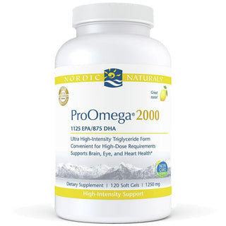 Nordic Naturals ProOmega 2000, Lemon, 1,250 Mg, 120 Soft Gels