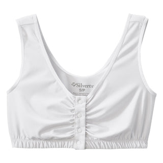 Silverts Adaptive Front Closure Bra - White, 2X-Large