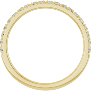 1/4 CTW Natural Diamond French-Set Anniversary Ring  14K Yellow Gold