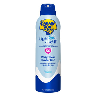 Banana Boat Light As Air Clear Sunscreen Spray, Weightless Protection, UVA/UVB Broad Spectrum SPF 50