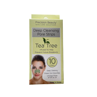 Precision beauty 10 Count Deep Cleaning Pore Strips Tea Tree Infused . New