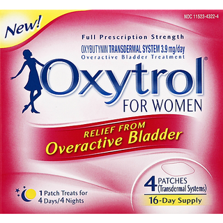 Oxytrol Overactive Bladder Treatment, For Women, Full Prescription Strength, Patches