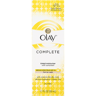 Olay Complete Moisturizer, Tinted, With Sunscreen, Fair-to-Light
