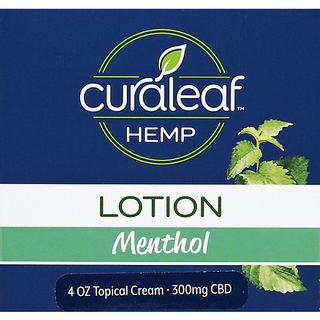 Curaleaf Hemp, 300 Mg, Lotion, Menthol 4 Oz