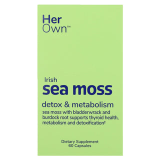 Her Own Irish Sea Moss – 60 Capsules – Raw Organic Sea Moss for Immune Support, Thyroid Health & Radiant Skin