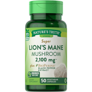 Nature's Truth Lion's Mane Mushroom, 2100 Mg, Capsules, Black Pepper Extract
