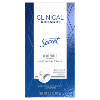 Secret Clinical Strength Invisible Solid Antiperspirant Deodorant Odor Shield With Charcoal