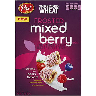 Shredded Wheat Post Frosted Mixed Berry Cereal 15.5 Oz. Box