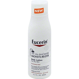 Eucerin In-Shower Moisturizer Body Lotion For Dry Skin, Fragrance Free 13.5 Oz