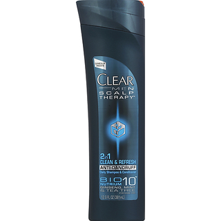 Clear Men Scalp Therapy Anti-Dandruff Daily Shampoo & Conditioner 12.9 Fl Oz Plastic Bottle