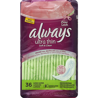Always Ultra Thin Soft & Clean Long Super Pads