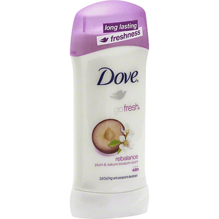 Dove Ultimate Go Fresh Rebalance Plum & Sakura Blossom Scent Anti-Perspirant Deodorant 2.6 Oz Plastic Container