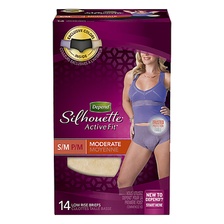Depend S/M Moderate Low Rise Briefs