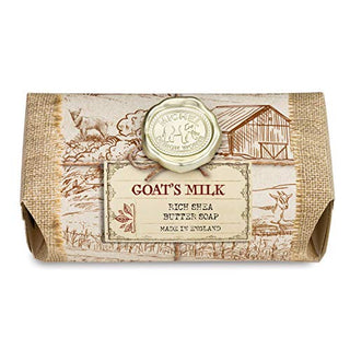 Michel Design Works Oversized Triple Milled Shea Butter Bath Soap Bar, Goat's Milk