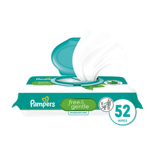 Pampers Aqua Pure Baby Wipes, 52 Count - 99% Water, Fragrance Free & Hypoallergenic
