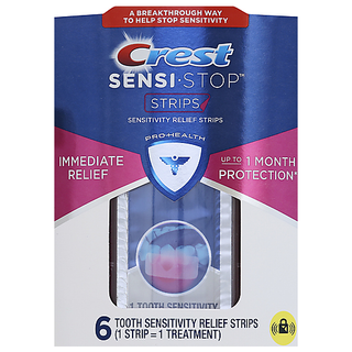 Crest Sensi-Stop Tooth Sensitivity Relief Strips 6 Ct Box