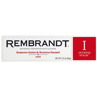 Rembrandt Intense Stain Toothpaste, Whitening, With Fluoride, Mint