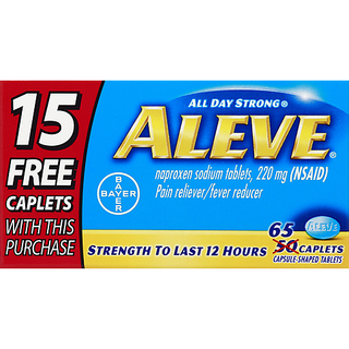 Aleve Pain Reliever/Fever Reducer, All Day Strong, 220 Mg, Capsule Shaped Tablets