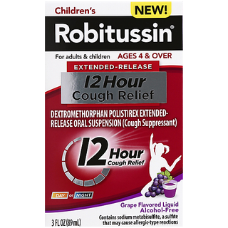 Robitussin Children's Cough Relief, 12 Hour, Extended Release, Oral Suspension, Grape Flavored Liquid