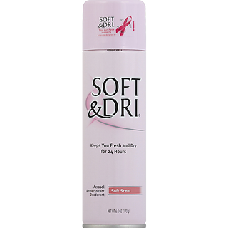 Soft & Dri Antiperspirant Deodorant, Aerosol, Scent 6 Oz