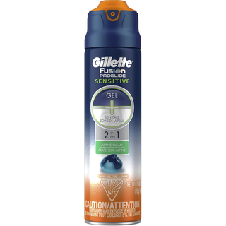 Gillette Fusion ProGlide Shave Gel, 2 In 1, Sensitive, Alpine Clean