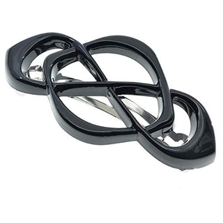 Camila Paris CP2437 French Hair Barrette Clip For Girls Black, Auromatic Clasp Strong Hold Grip Hair Clips For Women, No Slip And Durable Styling Girls Hair Accessories, Made In France