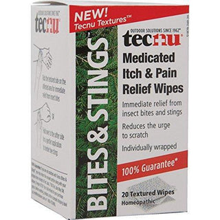 Tecnu Medicated Itch & Pain Relief Wipes Bites & Stings