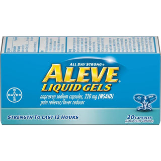 Aleve Liquid Gels W Naproxen Sodium, Pain Reliever/Fever Reducer, 220 Mg