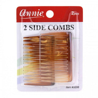 Annie Side Combs Medium 2 Pcs #3202 & #3206 - Brown