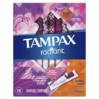 Tampax Radiant Plastic Super Plus Absorbency Tampons