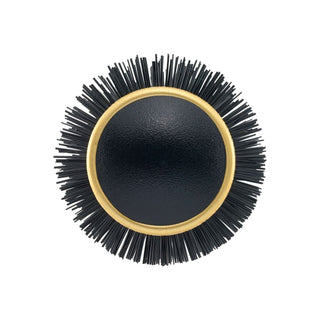 Gold Ceramic Nano Coating & Wavy Ion Bristle Hair Brush - 7.5 Long Barrel