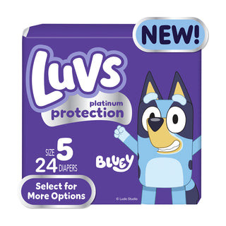 Luvs Platinum Protection Baby Diapers, Size 5 27+ Lbs