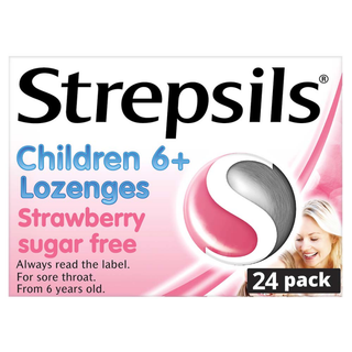 Strepsils Children 6 Strawberry Sugar Free Lozenges
