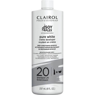 Clairol Pro Pure White Creme Developer 20v Deep Conditioning Soy4plex 8oz