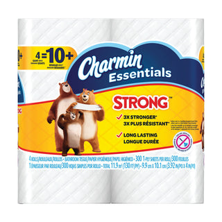 Charmin Essentials Bathroom Tissue, Strong, Giant Rolls, 1 Ply