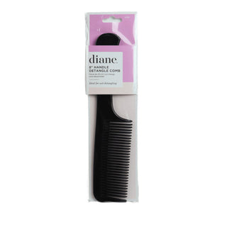 Diane Handle Detangle Comb 8" - Black #D150