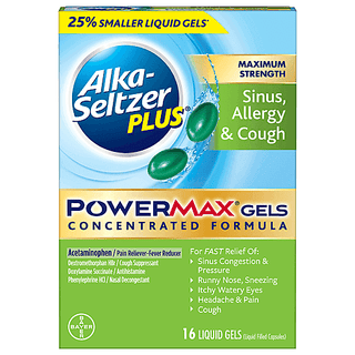 Alka-Seltzer Plus Severe Sinus Powermax  Gels 16Ct