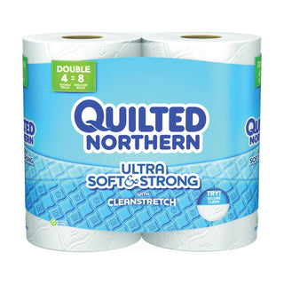 Quilted Northern Ultra Soft & Strong Bathroom Tissue, Unscented, Double Rolls, 2-Ply