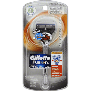 Gillette Fusion ProGlide Razor, Silvertouch, Trial Pack