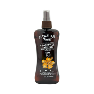 Hawaiian Tropic Sunscreen Oil Spray, Protective Tanning, Broad Spectrum SPF 15 8 Fl Oz