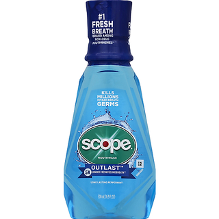 Scope Outlast Long Lasting Peppermint Mouthwash 16.9 Fl. Oz. Bottle