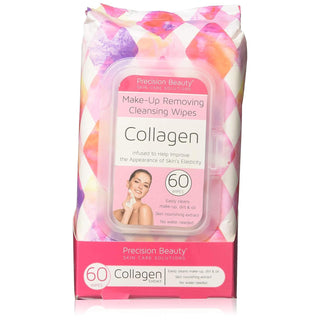 Precision Beauty Make-Up Remover Collagen Wipes 60Count