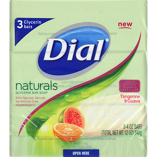 Dial Naturals Glycerin Soap Bar, Tangerine & Guava